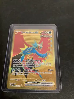 Pokemon Card TCG - Roaring Moon ex 262/182 Hyper Rare Gold Paradox Rift NM - Image 4