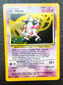 Mr. Mime - 6/64 - Pokemon Jungle No Symbol Holo Rare Card WOTC LP/NM - Image 2