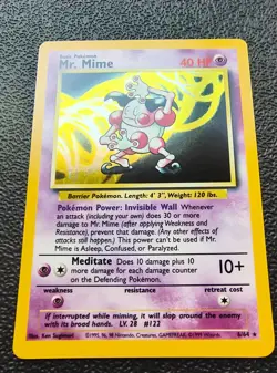 Mr. Mime - 6/64 - Pokemon Jungle No Symbol Holo Rare Card WOTC LP/NM - Image 3