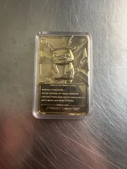 Pokemon Pikachu Gold Plated Card 23K Burger King 1999 Limited Edition. - Image 2
