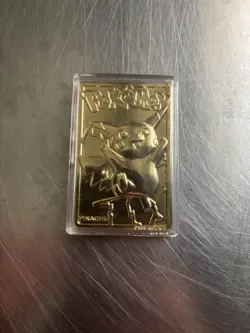 Pokemon Pikachu Gold Plated Card 23K Burger King 1999 Limited Edition. - Image 1
