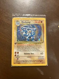Machamp 8/102 *SEALED* 1st Edition Pokemon Card - Base Set Rare Holo Mint - Image 1