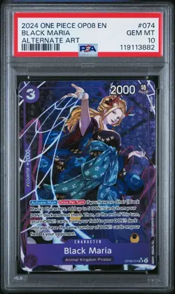 2024 One Piece Two Legends # 074 Black Maria Alternate Art PSA 10 Card GEM MINT! - Image 1