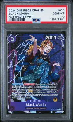 2024 One Piece Two Legends # 074 Black Maria Alternate Art PSA 10 Card GEM MINT! - Image 1