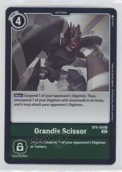 2021 Digimon Card Game - X Record Rare Grandis Scissor #BT9-100 02l5 - Image 1