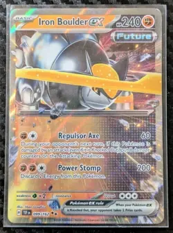 Iron Boulder ex 099/162 Temporal Forces DR Holo Pokemon Card NM Condition - Image 1