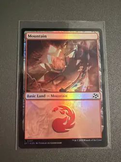 MTG Magic the Gathering Mountain (287/579) Aetherdrift NM FOIL - Image 1