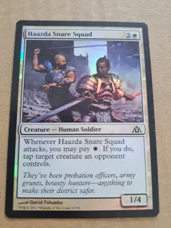 Magic the Gathering 002 Foil Haazda Snare Squad Dragon's Maze MTG - Image 1