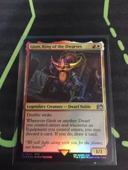 MTG Magic The Gathering Giott, King Of The Dwarves Foil FIN Final Fantasy Boros - Image 1