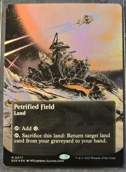 Petrified Field (Borderless Foil) - MTG - Edge of Eternities (0077) - Near Mint - Image 1