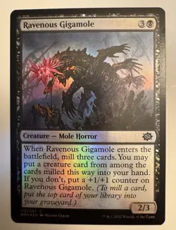 Ravenous Gigamole (Foil) The Brothers' War MTG Magic - Image 1