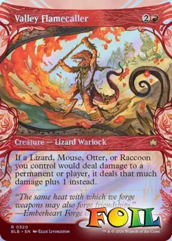 Valley Flamecaller (Showcase) 0320 MTG Bloomburrow Rare NP Foil - Image 1