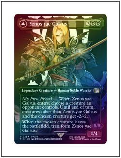 1x Zenos yae Galvus, Foil, Borderless Art, Final Fantasy, MTG NM - Image 1
