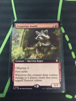 MTG Magic The Gathering Prosperous Bandit BLC Rare Ext Art Red Rogue Commander - Image 1