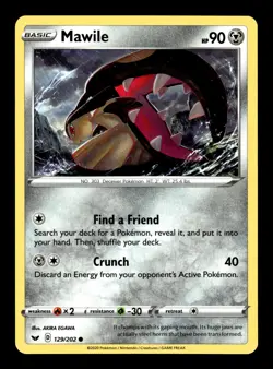 Pokemon TCG: Sword & Shield Base Set Trading Card - Mawile - 129/202 - Image 1