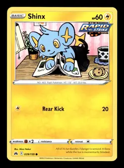 Pokemon TCG: Crown Zenith Trading Card - Shinx - 039/159 - Image 1
