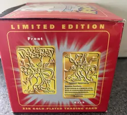 1999 Pokemon MEWTWO 23 Karat Gold Plated Special Edition Trading Card COA NEW! - Image 5