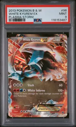 2013 POKEMON BLACK & WHITE PLASMA STORM #96 WHITE KYUREM EX PSA 9 - Image 1
