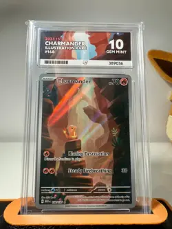 Pokemon TCG Charmander 168/165 S&V 151 English Ace Grading 10 GEM MINT - Image 1