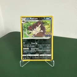 Pokemon Go Alolan Raticate 042/078 Reverse Holo Common - Image 1