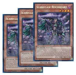 Yugioh Scareclaw Reichheart x 3 1st Edition Prismatic Secret Rare NM - Free Holo - Image 1