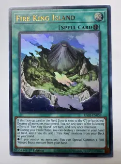 Fire King Island RA03-EN059 1st Edition Ultra Rare NM Yugioh! - Image 1