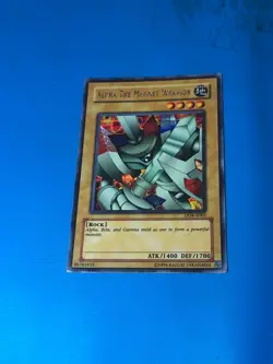 YUGIOH Secret Rare Alpha The Magnet Warrior DOR-E001 PLAYED - Image 1