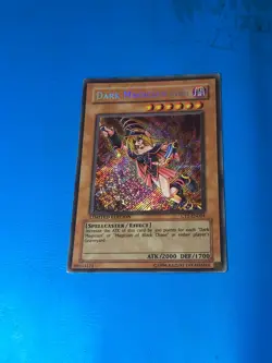 YUGIOH Secret Rare Dark Magician Girl CT2-EN004 PLAYED - Image 1