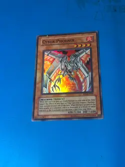 YUGIOH Super Rare Cyber Phoenix EOJ-EN009 PLAYED - Image 1