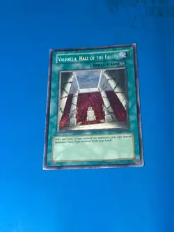 YUGIOH Secret Rare Valhalla, Hall Of The Fallen PP02-EN020 PLAYED - Image 1