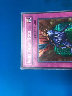 YUGIOH Secret Rare Acid Trap Hole SDD-E002 PLAYED - Image 3