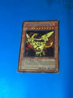 YUGIOH Secret Rare Sacred Phoenix Of Nephthys EEN-ENSE3 PLAYED - Image 1