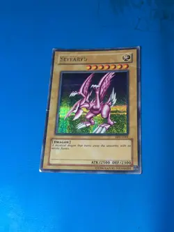 YUGIOH Secret Rare Seiyaru SDD-E001 PLAYED - Image 1