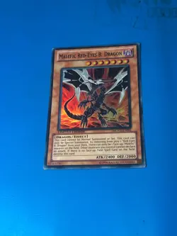 YUGIOH Super Rare Malefic Red-Eyes B. Dragon MOV2-EN001 PLAYED - Image 1