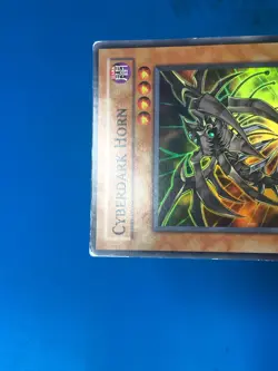 YUGIOH Super Rare Cyberdark Horn CDIP-EN001 1st Edition PLAYED - Image 3