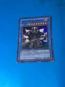 YUGIOH Super Rare Demise, King Of Armageddon SOI-EN035 PLAYED - Image 1