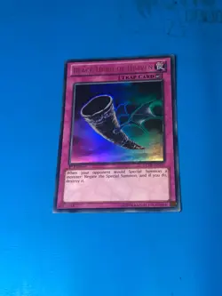 YUGIOH Ultra Rare Black Horn Of Heaven LCJW-EN297 1st Edition PLAYED - Image 1