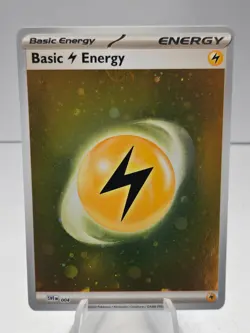 Holo Lightning Energy HD Swirl Galaxy Cosmo Foil Pokemon Card S&V 151 SVE 004 - Image 1