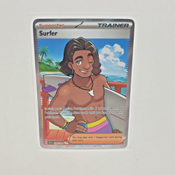 Surfer 235/182 Surging Sparks Pokemon Card Full Art Holo Double Rare Trainer ENG - Image 1