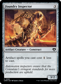 Foundry Inspector FOIL Commander Masters PLD Artifact Common MAGIC CARD ABUGames - Image 1
