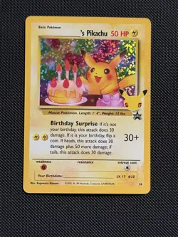 Pokemon Card TCG Celebrations Birthday Pikachu #24 25th Anniversary Holo NM MT A - Image 1