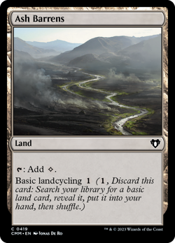 Ash Barrens FOIL Commander Masters PLD Land Common MAGIC GATHERING CARD ABUGames - Image 1
