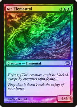 Air Elemental FOIL 9th Edition NM Blue Uncommon MAGIC GATHERING CARD ABUGames - Image 1
