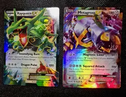 Pokemon ex two card Lot Rayquaza EX Metagross EX Full Art Holo - Image 1