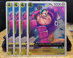 4x Franky OP07-107 R 500 Years in the Future One Piece Card TCG English Playset - Image 1