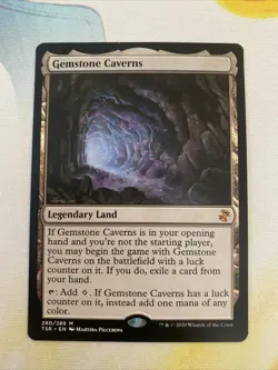 1x Gemstone Caverns - Time Spiral: Remastered Mythic Land MTG NM - Image 1