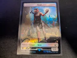 MTG Magic the Gathering FOIL Copy / Hero 0002 Token FIN! - Image 2