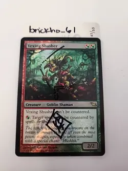 Signed Altered MTG Vexing Shusher Shadowmoor Promo (222) Cyril Van Der Haegen - Image 1