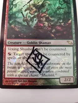 Signed Altered MTG Vexing Shusher Shadowmoor Promo (222) Cyril Van Der Haegen - Image 4