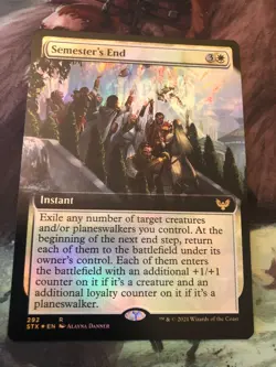 1x Semester's End, Extended Art Foil, Strixhaven, Magic MTG NM - Image 1
